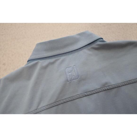 FootJoy Golf Polo Athletic Blue Dry Fitting Golf Shirt Mens Size Medium - Picture 7 of 8